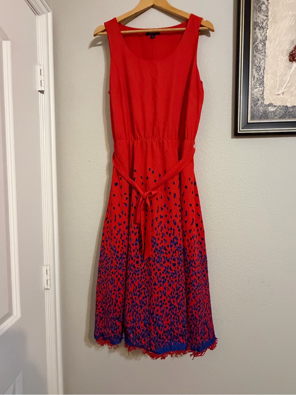 Tommy Hilfiger Bright Red Dress with Navy Label